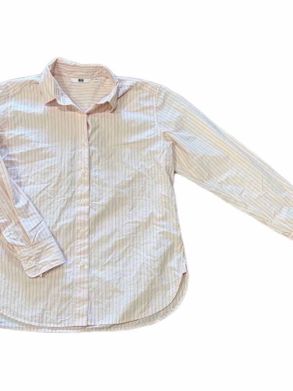 Uniqlo Pale Pink Pinstripe Dress Shirt